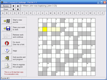 Bible Crossword Challenge screenshot