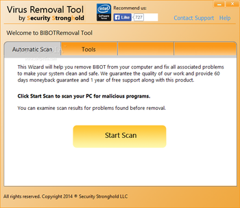BIBOT Removal Tool screenshot
