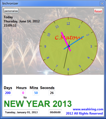 Bichronizer countdown screenshot