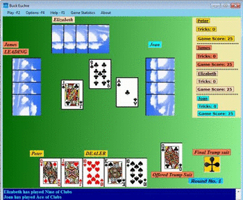 Bid Euchre screenshot