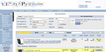 Bidnapper Homelink screenshot