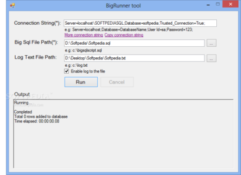 Big SQL Script File Runner screenshot