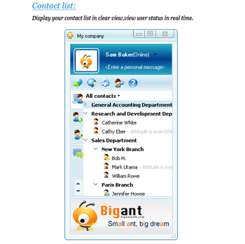 BigAnt Office Messenger screenshot