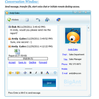 BigAnt Office Messenger screenshot 2
