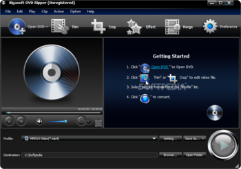 Bigasoft DVD Ripper screenshot