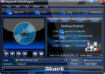 Bigasoft DVD Ripper screenshot 2