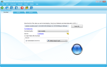 Bigasoft Facebook Downloader screenshot