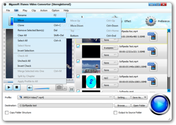 Bigasoft iTunes Video Converter screenshot 4