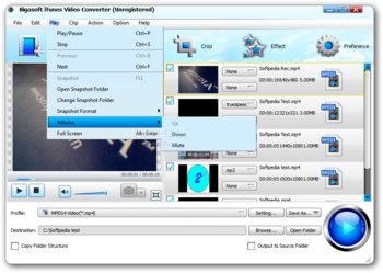 Bigasoft iTunes Video Converter screenshot 5