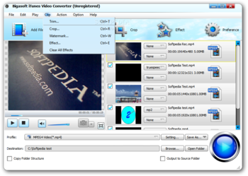 Bigasoft iTunes Video Converter screenshot 6