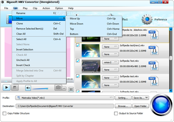 Bigasoft MKV Converter screenshot 10