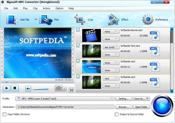 Bigasoft MPC Converter screenshot