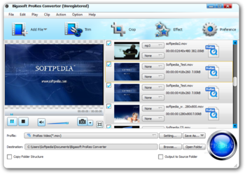 Bigasoft ProRes Converter screenshot