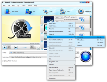 Bigasoft ProRes Converter screenshot 2