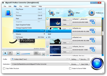 Bigasoft ProRes Converter screenshot 3