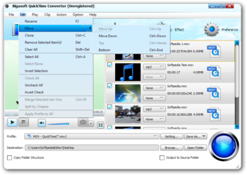 Bigasoft QuickTime Converter screenshot 10