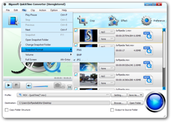 Bigasoft QuickTime Converter screenshot 11