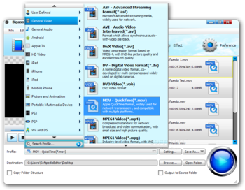 Bigasoft QuickTime Converter screenshot 2