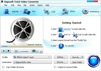 Bigasoft Total Video Converter screenshot 2