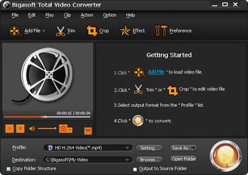 Bigasoft Total Video Converter screenshot 4
