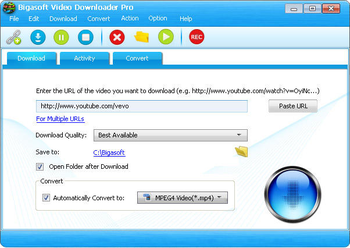 Bigasoft Video Downloader Pro screenshot