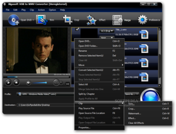 Bigasoft VOB to WMV Converter screenshot