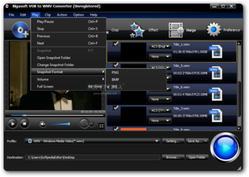 Bigasoft VOB to WMV Converter screenshot 3