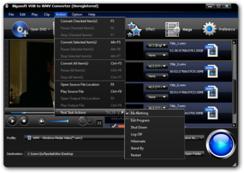 Bigasoft VOB to WMV Converter screenshot 4