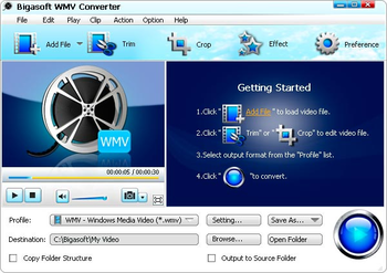 Bigasoft WMV Converter screenshot 2