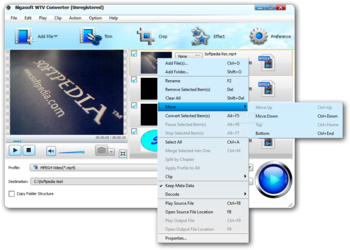 Bigasoft WTV Converter screenshot 2