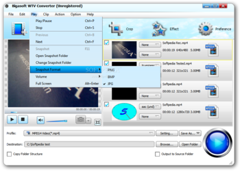 Bigasoft WTV Converter screenshot 5