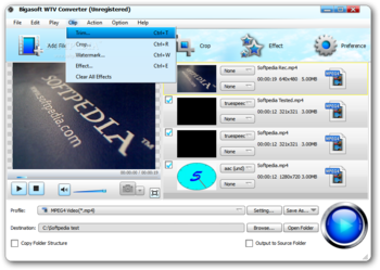 Bigasoft WTV Converter screenshot 6