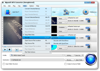 Bigasoft WTV Converter screenshot 7