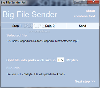 BigFileSender screenshot