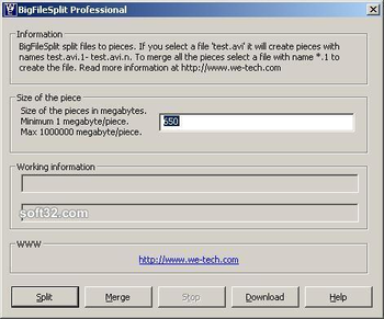 BigFileSplit Professional screenshot