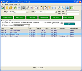 BillingTracker Pro Invoice Software screenshot
