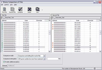 Binary Comparison of Files screenshot 3