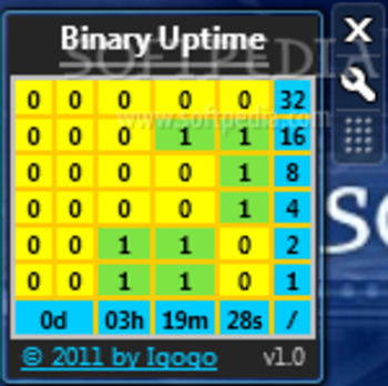 Binary Uptime screenshot