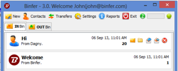 Binfer screenshot