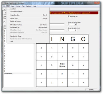 Bingo Card Printer screenshot 2