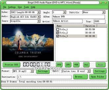 Bingo! DVD Audio Ripper to MP3 Wave screenshot 3