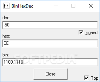BinHexDec screenshot