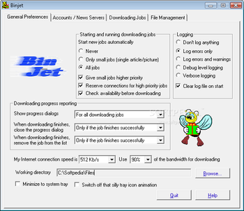 Binjet screenshot