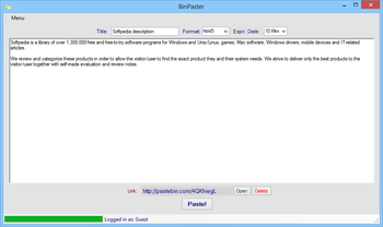 BinPaster screenshot