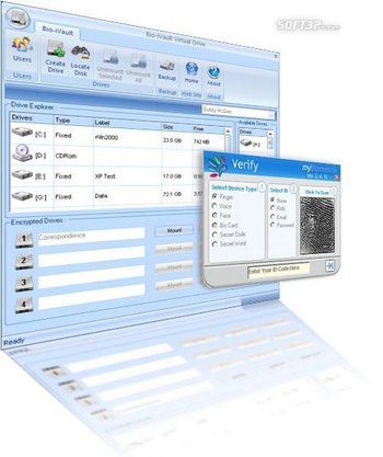 bio-iVault Biometric Encrypted Virtual Drive screenshot 2