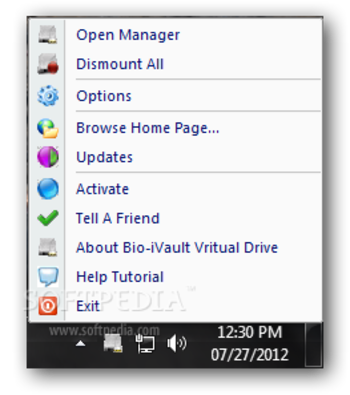 bio-iVault Virtual Drive screenshot
