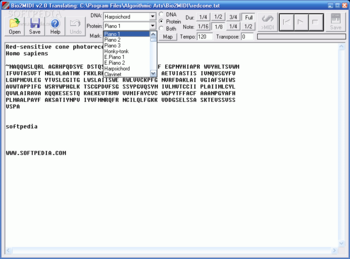 Bio2MIDI screenshot 2