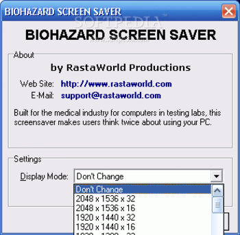 BioHazard Screensaver screenshot 2