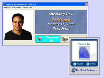 Biometric Employee Time Clock screenshot