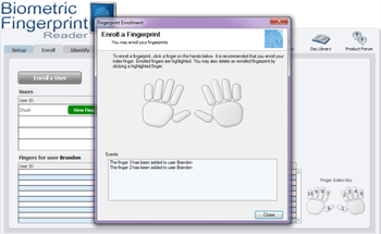Biometric Fingerprint Reader screenshot
